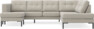 Rio - 3-sits soffa med schäslong vänster och divan höger - Beige
