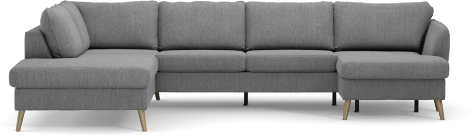 County - 3-sits soffa med divan vänster och schäslong höger - Grå