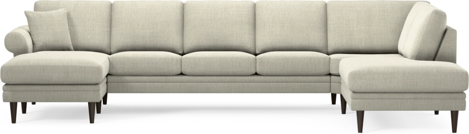 Eden - 3-sits soffa med schäslong vänster och divan höger - Beige