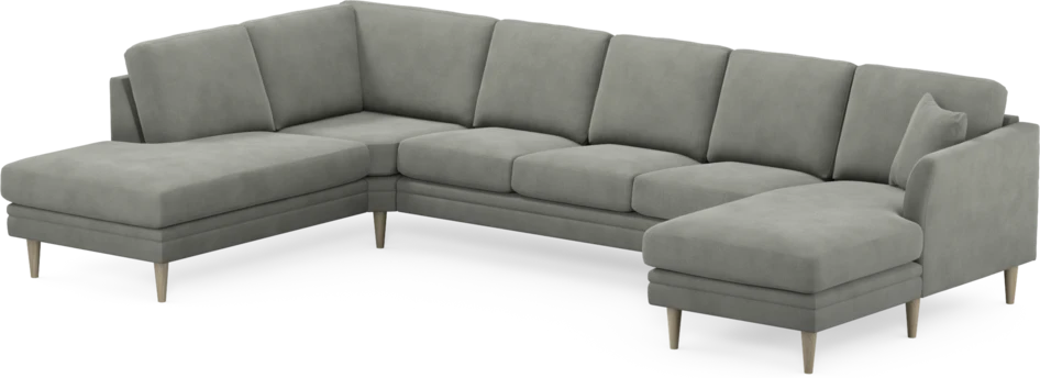 Eden - 3-sits soffa med divan vänster och schäslong höger - Grå