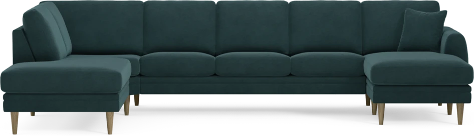 Eden - 3-sits soffa med divan vänster och schäslong höger - Blå