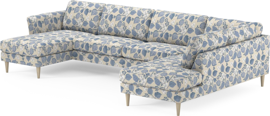 Bridge - 3-sits soffa med schäslong vänster och divan höger - Blå