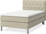 Roma Family - Kontinentalsäng, enkelsäng med bäddmadrass och sänggavel låg pikerad, B 105-140 - Beige