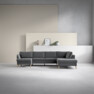 County - 3-sits soffa med schäslong vänster och divan höger - Grå