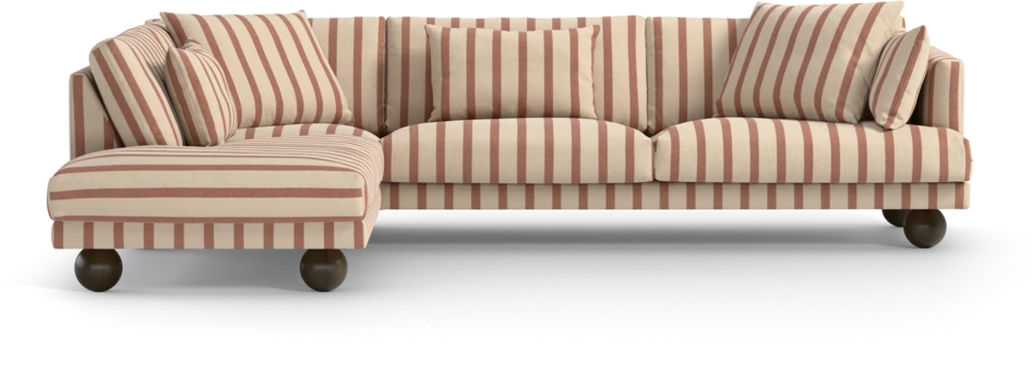 Harper - 3-sits soffa med divan vänster - Flerfärgad