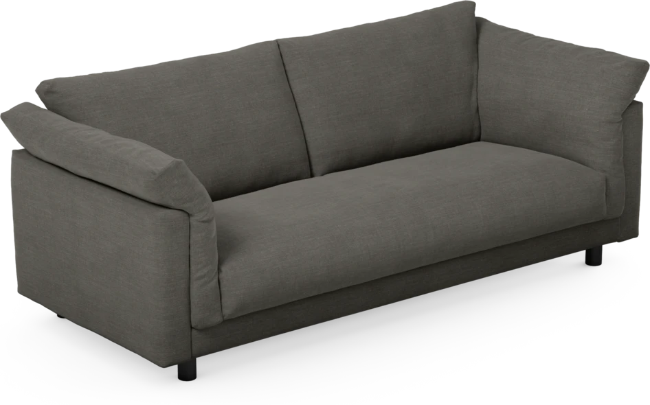 Cherrie - 2,5-sits soffa, hel dyna, fast klädsel - Grå