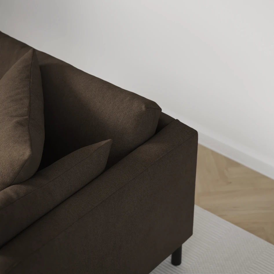 Harper - 3-sits soffa - Brun