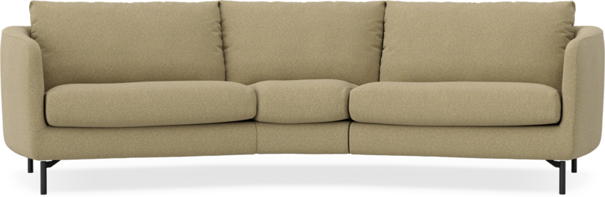 Madison - 3-sits soffa svängd, 90 cm - Gul