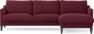 Winston - 3-sits soffa med schäslong, vändbar - Röd