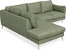 Madison - 2-sits soffa med divan vänster - Grön