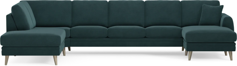 Eden - 3-sits soffa med divan vänster och schäslong höger - Blå