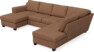 Friday - 3-sits soffa med schäslong vänster och divan höger - Orange