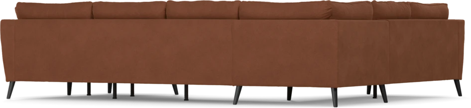 County - Hörnsoffa, 2+3-sits med schäslong höger - Orange
