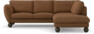 Madison - 2-sits soffa med divan höger - Brun