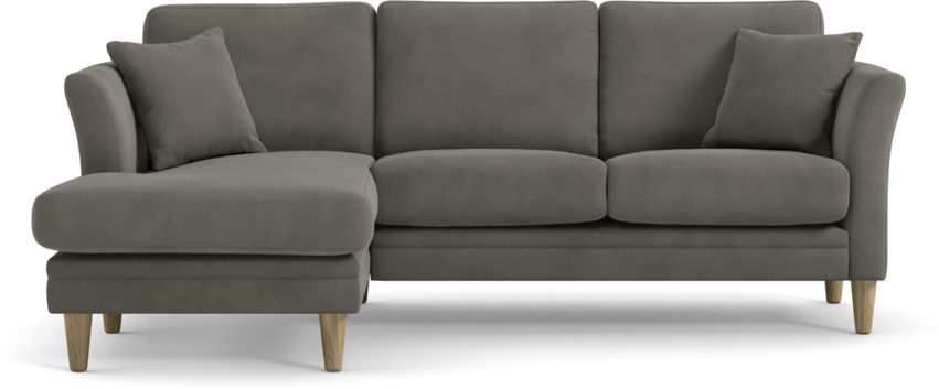 Eden - 2-sits soffa med schäslong - Grå