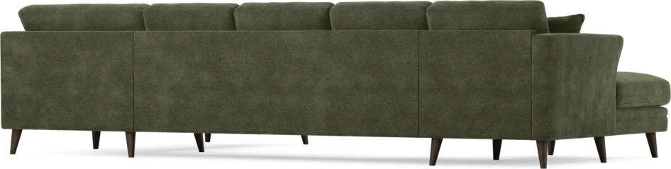 Eden - 3-sits soffa med schäslong vänster och divan höger - Grön