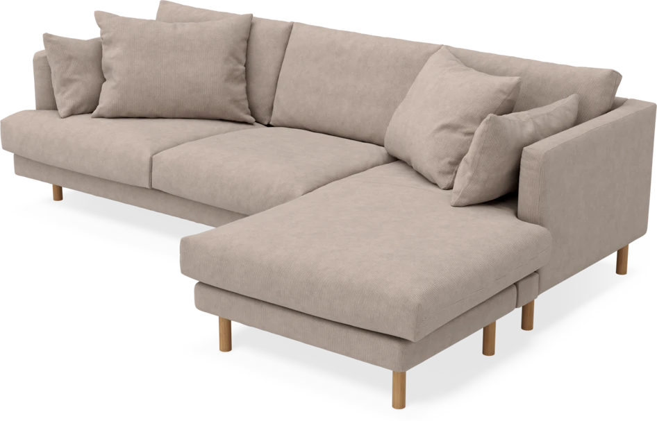 Harper - 4-sits med schäslong höger  - Beige