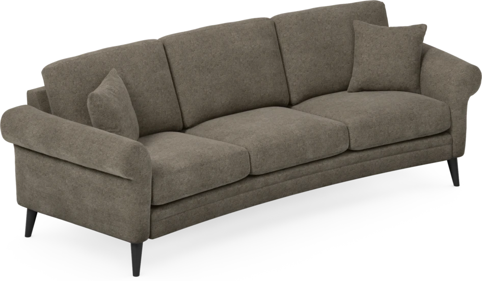 Eden - 3-sits soffa svängd - Brun