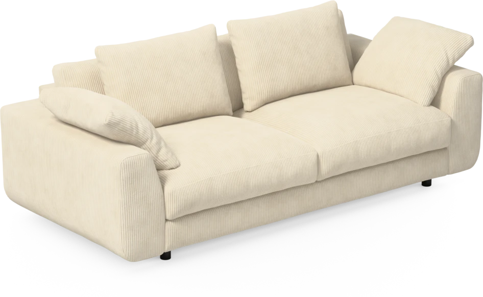 Amie - 3-sits soffa - Vit
