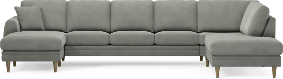 Eden - 3-sits soffa med schäslong vänster och divan höger - Grå