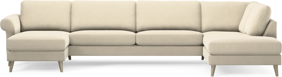 Bridge - 3-sits soffa med schäslong vänster och divan höger - Beige