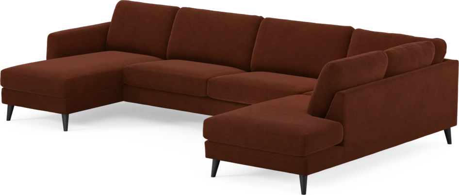 Bridge - 3-sits soffa med schäslong vänster och divan höger - Orange