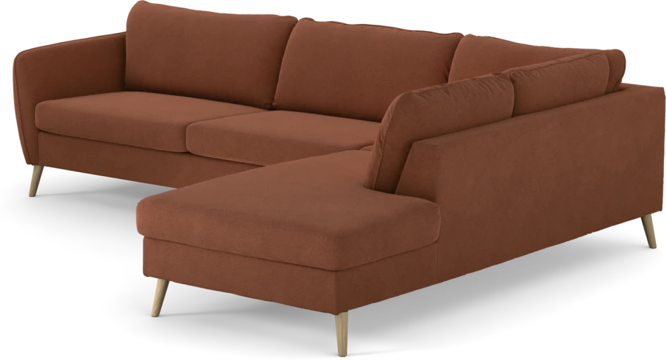 County - 2,5-sits soffa med divan höger - Orange