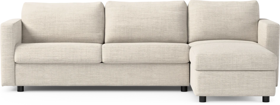 Lindö - Bäddsoffa 2,5-sits med schäslong, vändbar - Vit