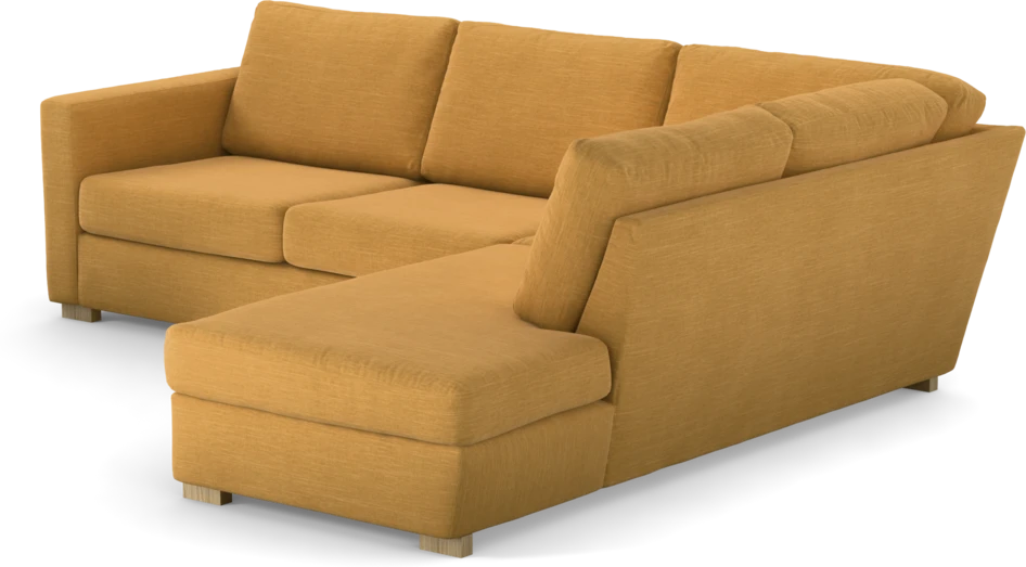 Friday - 2,5-sits soffa med divan höger - Gul