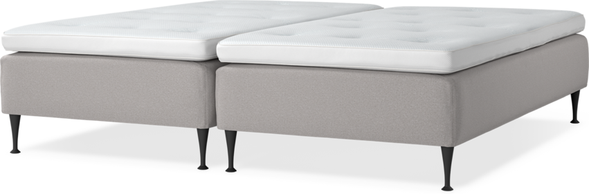 Delux Sense - Ramsäng, dubbelsäng med bäddmadrass - Grå