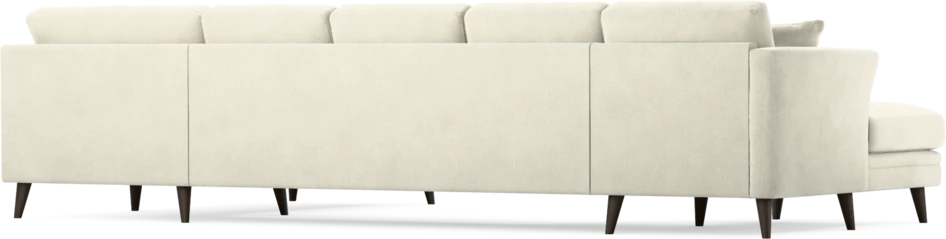 Eden - 3-sits soffa med schäslong vänster och divan höger - Vit