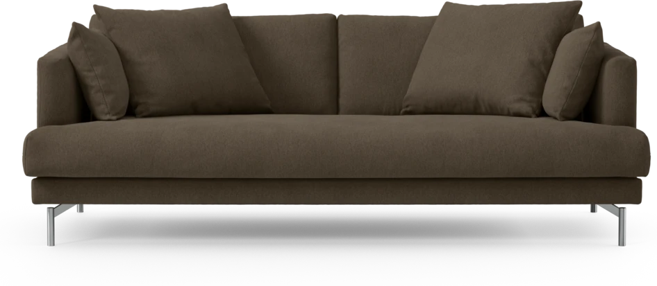 Harper - 3-sits soffa, hel dyna - Brun