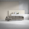 County - 3-sits soffa med divan vänster - Brun