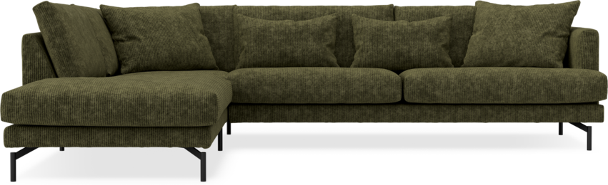 Harper - 3-sits soffa med divan vänster - Grön