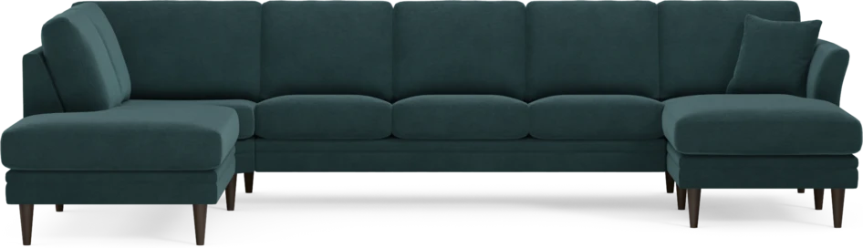Eden - 3-sits soffa med divan vänster och schäslong höger - Blå