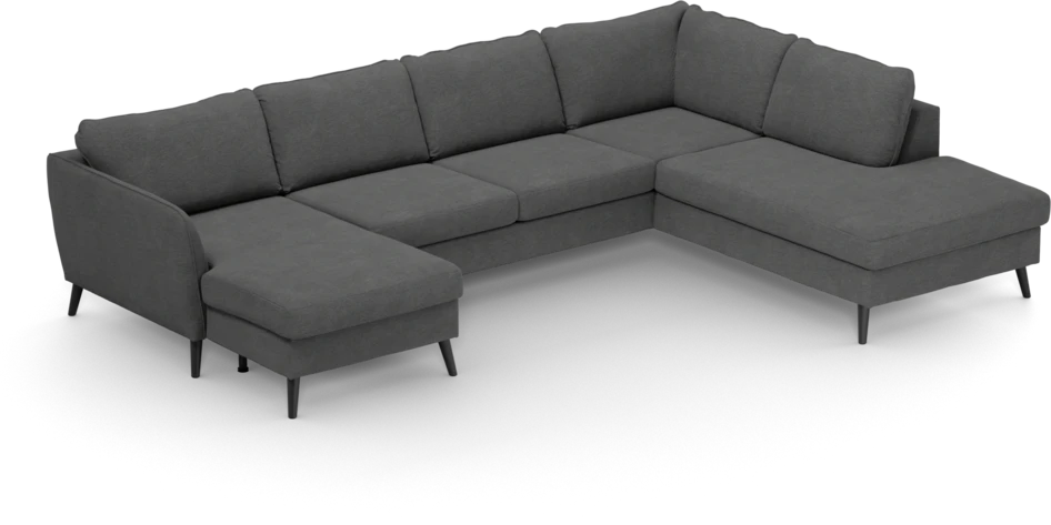 County - 3-sits soffa med schäslong vänster och divan höger - Grå