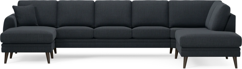Eden - 3-sits soffa med schäslong vänster och divan höger - Blå