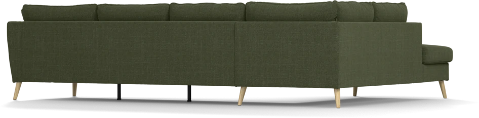 County - 3-sits soffa med divan vänster - Grön
