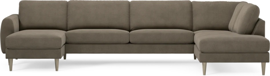 Bridge - 3-sits soffa med schäslong vänster och divan höger - Beige