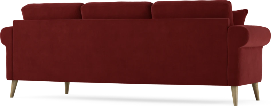 Eden - 3-sits soffa svängd - Röd