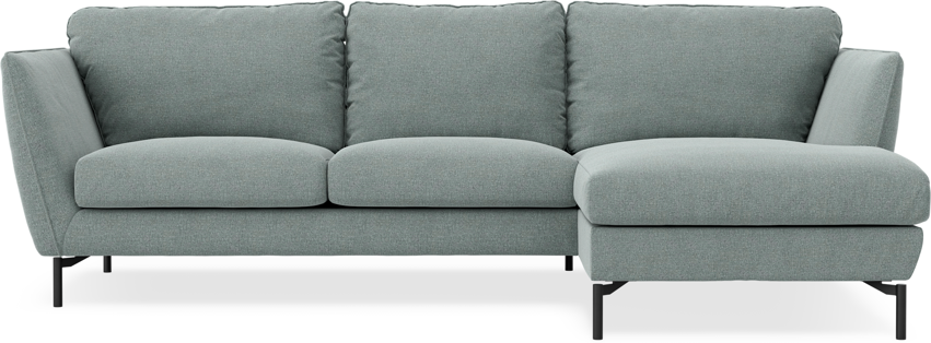 Madison Lux - 2-sits soffa med schäslong höger - Turkos