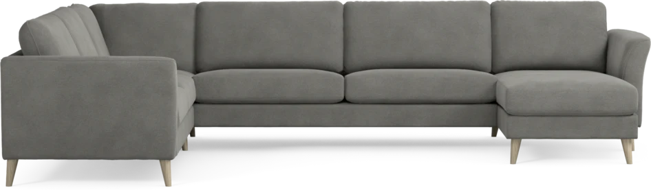 Bridge - Hörnsoffa, 2+3-sits med schäslong höger - Grå