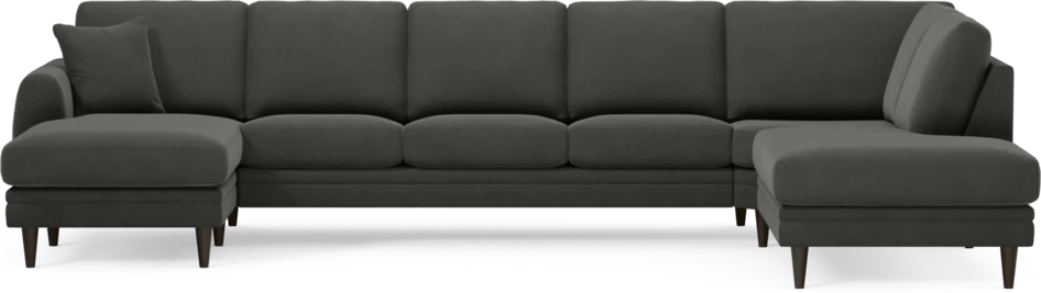 Eden - 3-sits soffa med schäslong vänster och divan höger - Grå