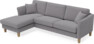 Eden - 2,5-sits soffa med schäslong - Grå
