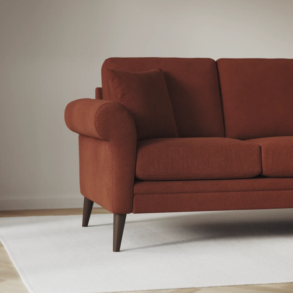 Eden - 3-sits soffa svängd - Orange