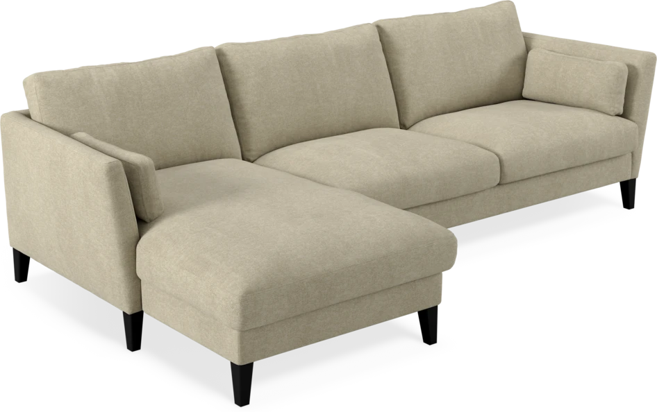 Winston - 3-sits soffa med schäslong, vändbar - Beige