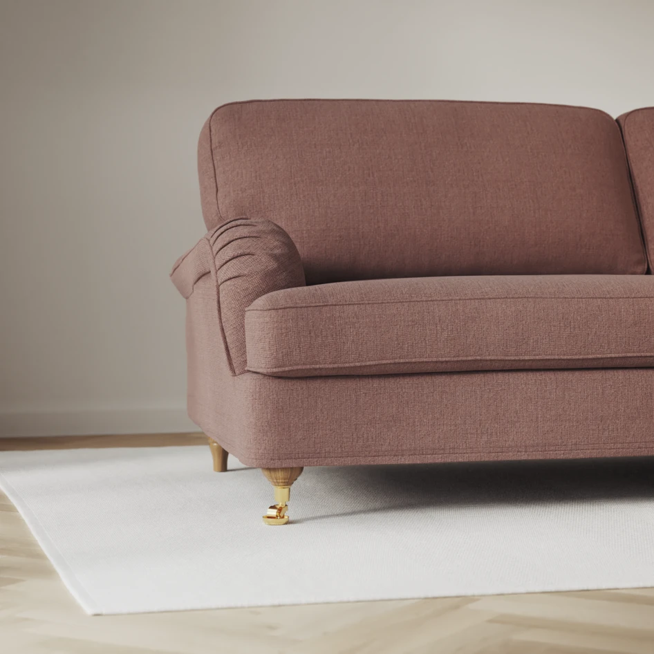 Oxford - 3-sits soffa svängd - Rosa
