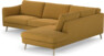 Madison Lux - 3-sits soffa med divan höger - Gul