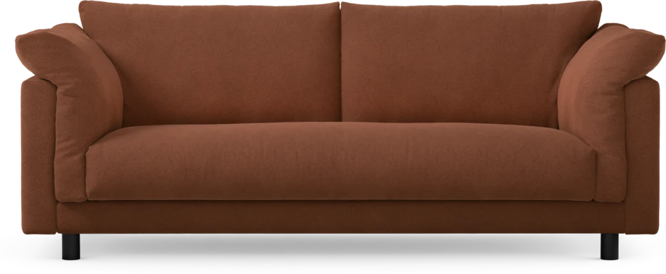 Cherrie - 2,5-sits soffa, hel dyna, fast klädsel - Orange