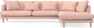 Harper - 3-sits soffa med divan höger - Rosa
